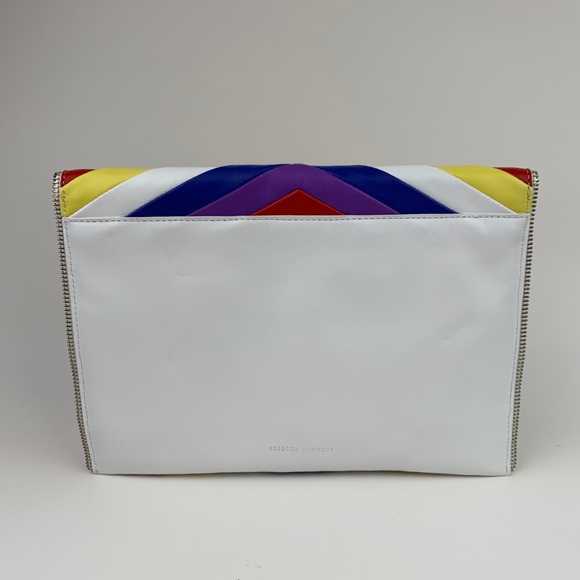 REBECCA MINKOFF Rainbow Leo Love Stripe Clutch - Picture 3 of 8